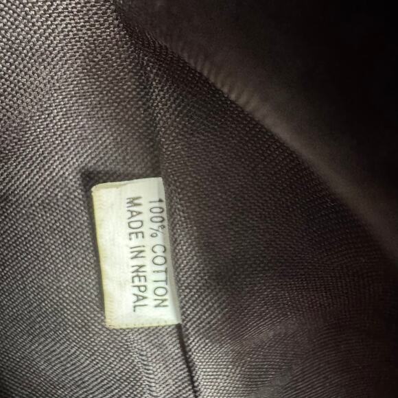 Made in Nepal BOHO Flapover Backpack Adult Black Brown Blue Red Green - Picture 6 of 9